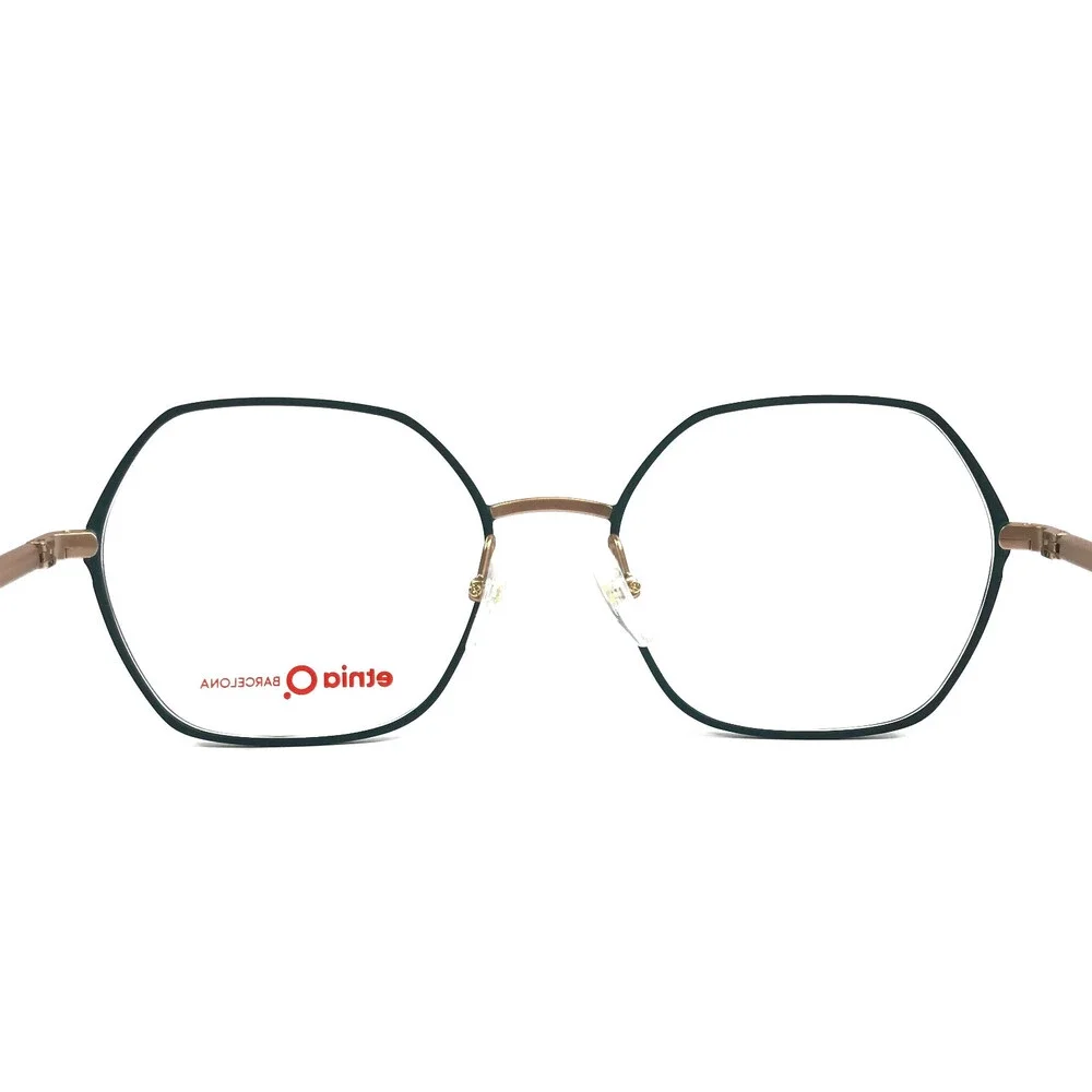 Etnia Barcelona Eyeglasses Frame EXEDRA PGPT Pink Gold Petrol Wire Rim 53-18-140